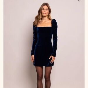 Cara Cara Blue Velvet Laurenne Dress